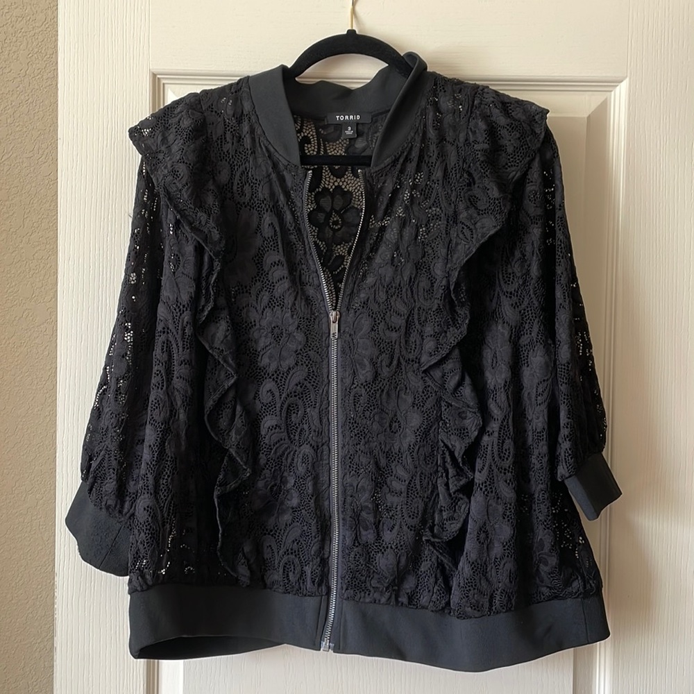 Torrid Lace Zip-up Jacket